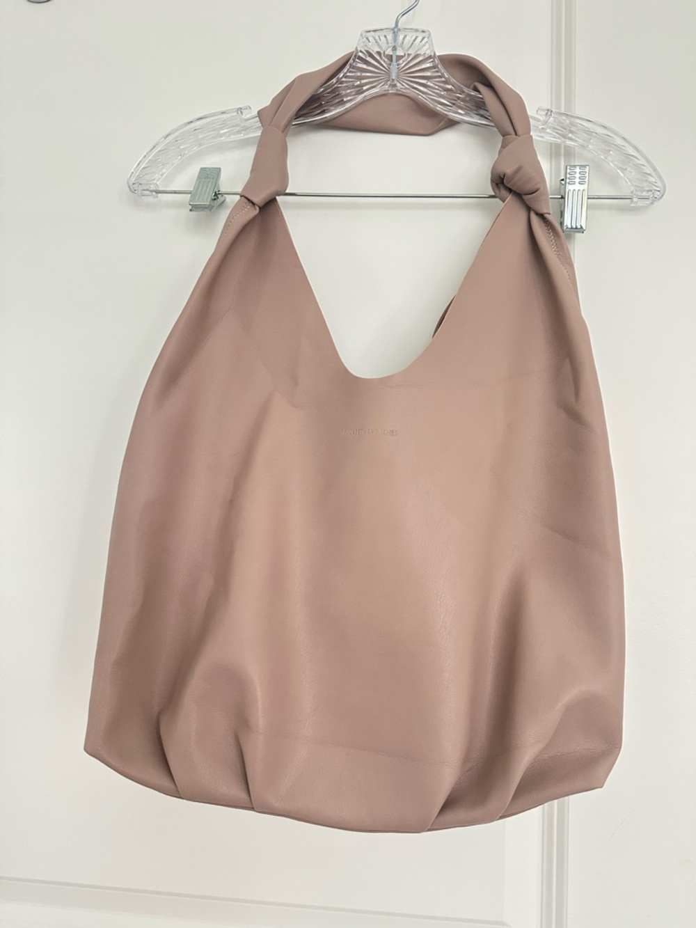 Elizabeth and James Knotted Shoulder Tote in Dusty Rose